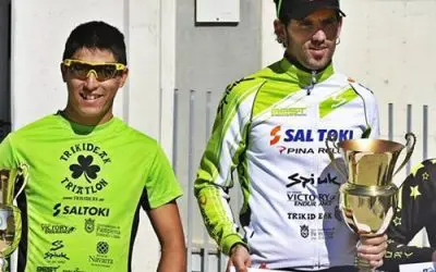 Raúl Amatriain y Nuria Rodríguez Campeones Navarros de Duatlón